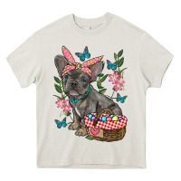 Cream easter french bulldog Heavy Core Tee - RanaPortraitStore