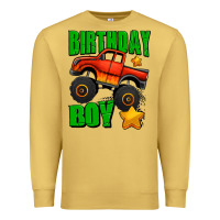 Antique Gold birthday boy monster truck Premium Sweatshirt - Jasminsmagicworld