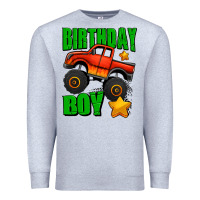 Heather Grey birthday boy monster truck Premium Sweatshirt - Jasminsmagicworld