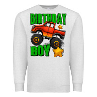 Oatmeal Heather birthday boy monster truck Premium Sweatshirt - Jasminsmagicworld