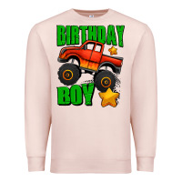 Pale Pink birthday boy monster truck Premium Sweatshirt - Jasminsmagicworld