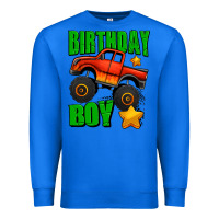 Birthday Boy Monster Truck Premium Sweatshirt | Teevron