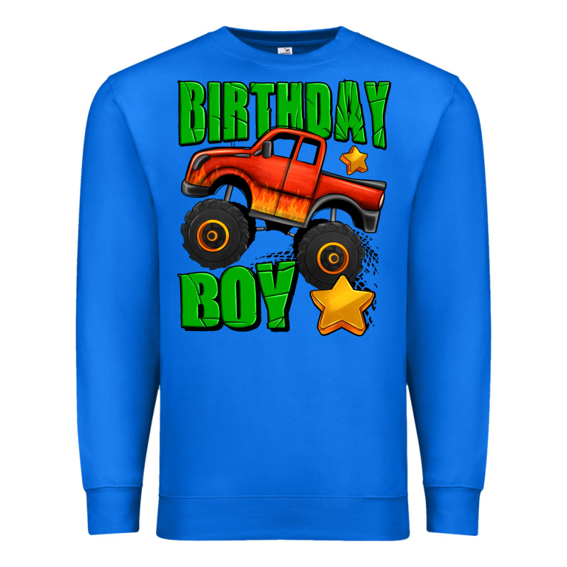 Birthday Boy Monster Truck Premium Sweatshirt by Jasminsmagicworld | Teevron