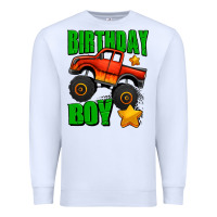 White birthday boy monster truck Premium Sweatshirt - Jasminsmagicworld