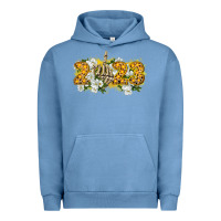 Pigment Pebble Blue 2023 skeleton middle finger new year Urban Hoodie - CowGirlArtShop