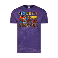 Cloud Purple hockey begins after coffee ado Vintage Tee - AdoDesignShop