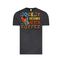 Vintage Black hockey begins after coffee ado Vintage Tee - AdoDesignShop