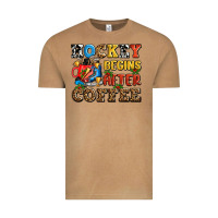 Hockey Begins After Coffee Ado Vintage Tee | Teevron
