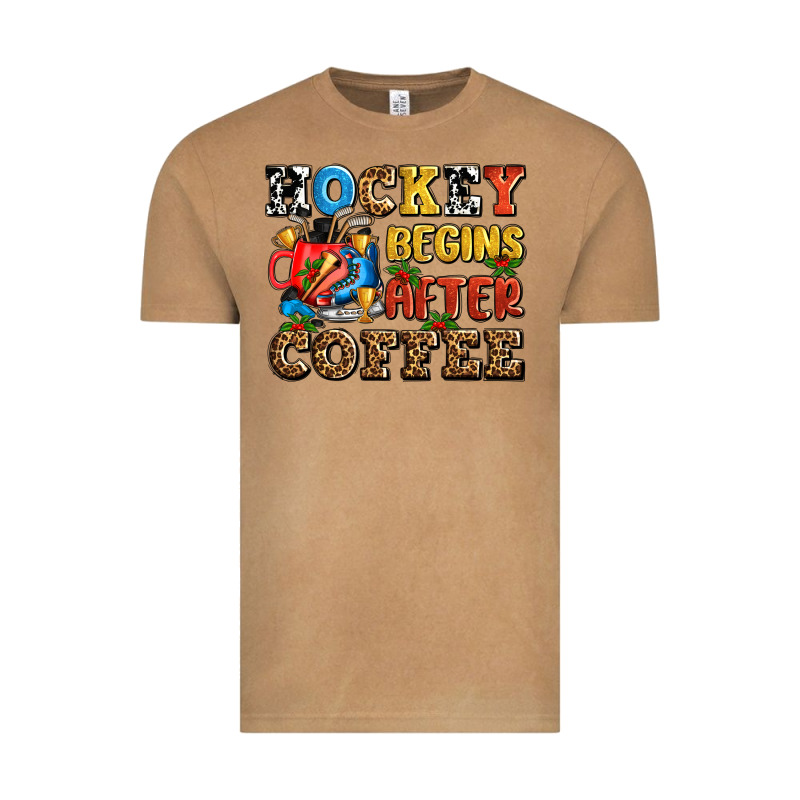 Hockey Begins After Coffee Ado Vintage Tee by AdoDesignShop | Teevron