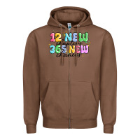 Chestnut 12 new chapter 365 new chances Zipper Hoodie - MaliasSmallBusiness