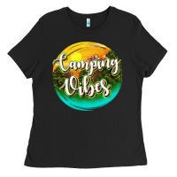 Black camping vibes Ladies Tee - texasbilliewilder