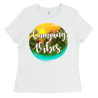 White camping vibes Ladies Tee - texasbilliewilder