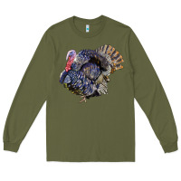 Army Green Bronze Turkey Long Sleeve Tee - LillyAllenDesigns