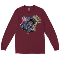 Burgundy Bronze Turkey Long Sleeve Tee - LillyAllenDesigns