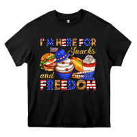 Black i m here for snacks and freedom Heavy Core Tee - texasbilliewilder