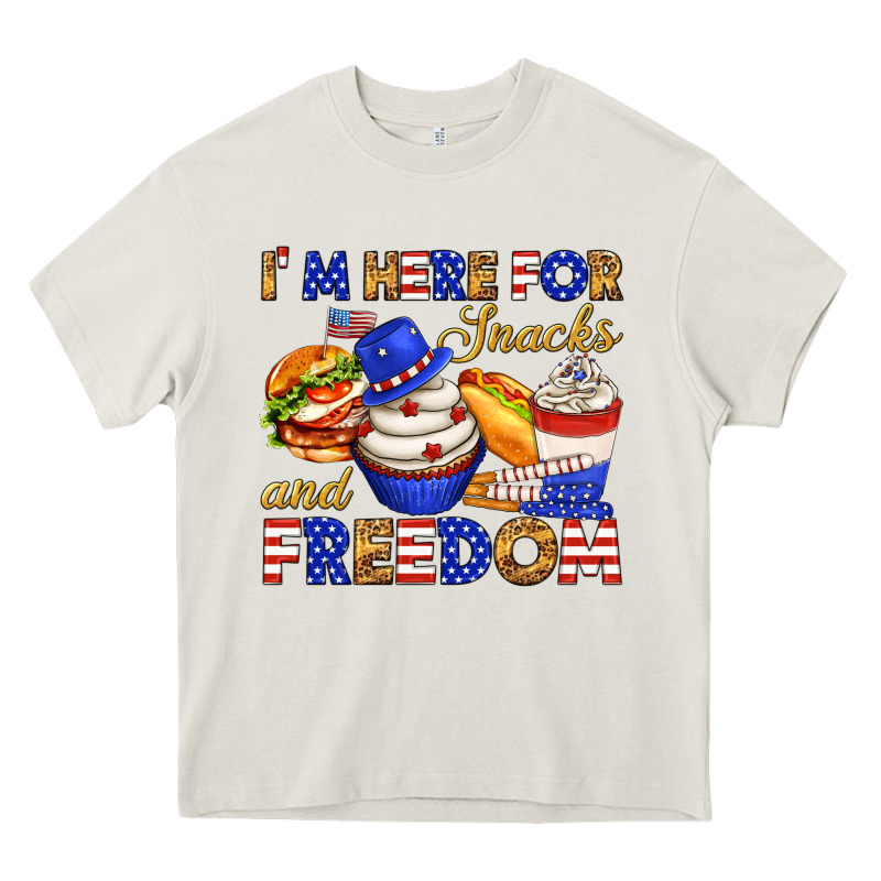 I M Here For Snacks And Freedom Heavy Core Tee by texasbilliewilder | Teevron