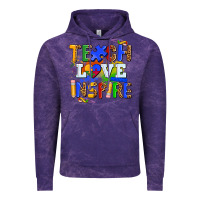 Cloud Purple teach love inspire Vintage Hoodie - AdoDesignShop