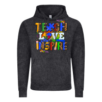 Vintage Black teach love inspire Vintage Hoodie - AdoDesignShop