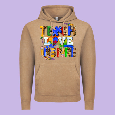Teach Love Inspire Vintage Hoodie Designed By Adodesignshop