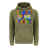 Vintage Olive teach love inspire Vintage Hoodie - AdoDesignShop