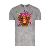 Cloud Rock floral pink bandana longhaired cow Vintage Tee - Jasminsmagicworld