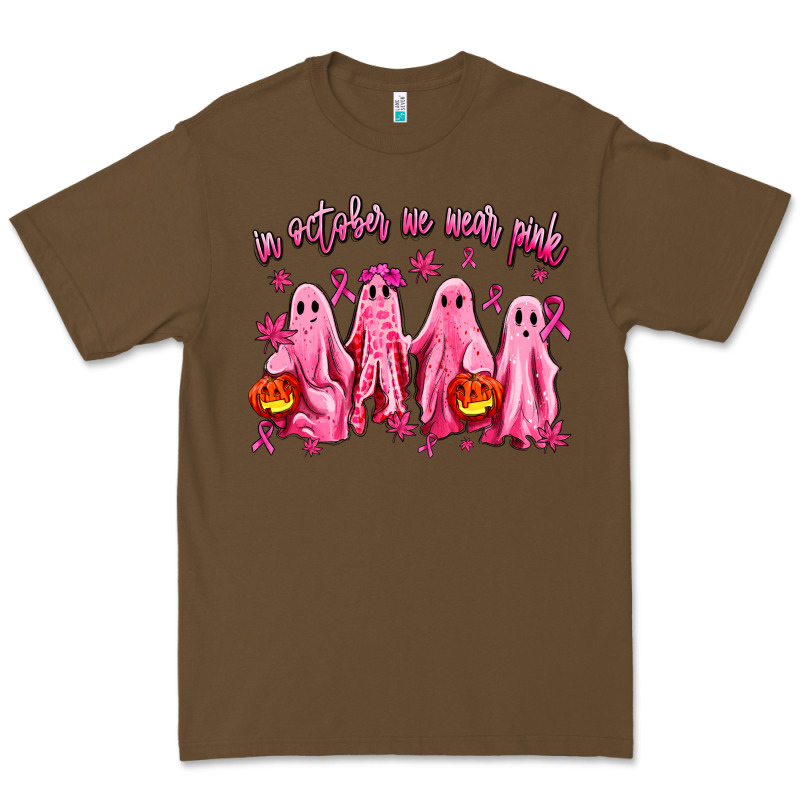 In October We Wear Pink Ghosts Premium Tee by AdoDesignShop | Teevron
