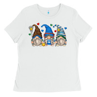 White lacrosse gnomes Ladies Tee - Zillion Design Studio