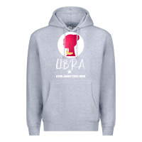 Heather Grey Libra Zodiac Sign Horoscope Birth Gift Girl Premium Hoodie - Bettercallsaul