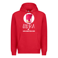 Red Libra Zodiac Sign Horoscope Birth Gift Girl Premium Hoodie - Bettercallsaul
