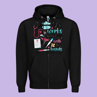 She Works Willingly With Her Hands Zipper Hoodie Designed By Maliassmallbusiness