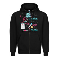 Black she works willingly with her hands Zipper Hoodie - MaliasSmallBusiness