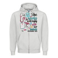 Dove Grey she works willingly with her hands Zipper Hoodie - MaliasSmallBusiness