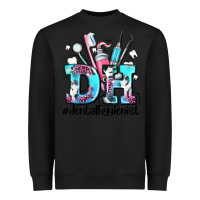 Black d h dental hygienist Heavyweight Sweatshirt - AdoDesignShop