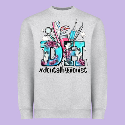 D H Dental Hygienist Heavyweight Sweatshirt Designed By Adodesignshop