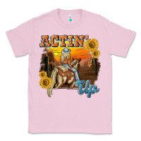 Bubblegum Pink actinup with cowgirl Classic Tee - NancyCooperArtShop
