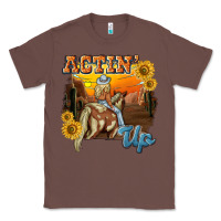 Chestnut actinup with cowgirl Classic Tee - NancyCooperArtShop