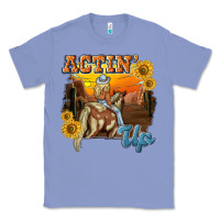 Colony Blue actinup with cowgirl Classic Tee - NancyCooperArtShop
