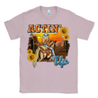 Lilac actinup with cowgirl Classic Tee - NancyCooperArtShop