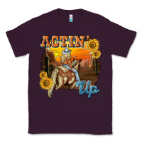 Plum actinup with cowgirl Classic Tee - NancyCooperArtShop