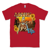 Red actinup with cowgirl Classic Tee - NancyCooperArtShop