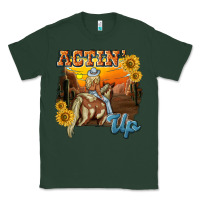Sports Green actinup with cowgirl Classic Tee - NancyCooperArtShop