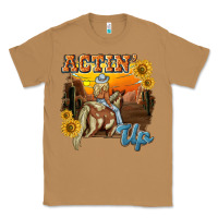 Toasted Coconut actinup with cowgirl Classic Tee - NancyCooperArtShop