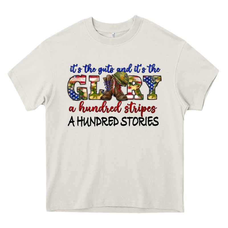 Its The Guts And Its The Glory A Hundred Stripes Heavy Core Tee by texasbilliewilder | Teevron