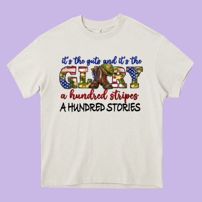 Its The Guts And Its The Glory A Hundred Stripes Heavy Core Tee Designed By Texasbilliewilder