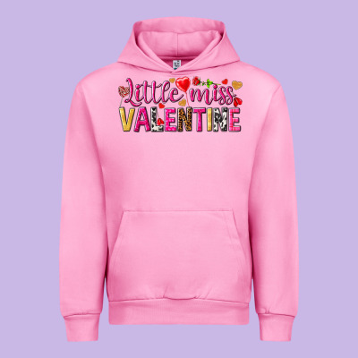 Little Miss Valentine Urban Hoodie Designed By Howdyjamesfarm