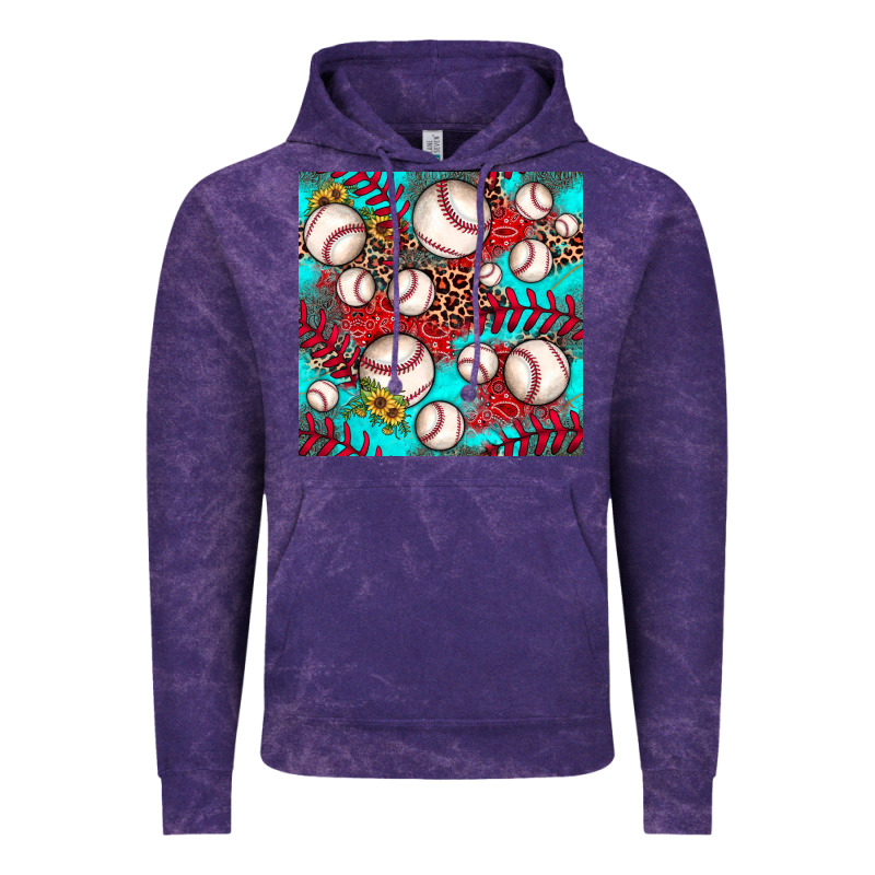 Baseball Leopard Turquoise Sunflower Seamless Pattern Vintage Hoodie by JahusDesignShop | Teevron