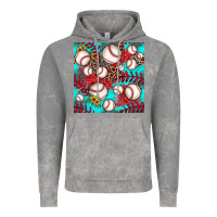 Cloud Rock baseball leopard turquoise sunflower seamless pattern Vintage Hoodie - JahusDesignShop