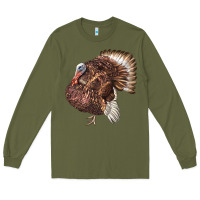 Army Green Bourbon Red Turkey Long Sleeve Tee - LillyAllenDesigns