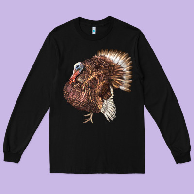 Bourbon Red Turkey Long Sleeve Tee Designed By Lillyallendesigns