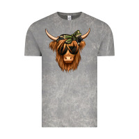 Cloud Rock camouflage long haired cow Vintage Tee - Jasminsmagicworld